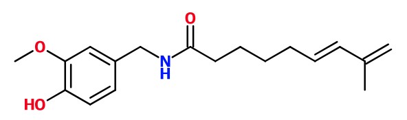(image for) MC085398 8-Methyl-nona-6,8-dienoic acid 4-hydroxy-3-methoxy-benzylamide